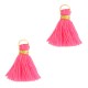 Quaste Ibiza Style 1.5cm Gold-neon pink